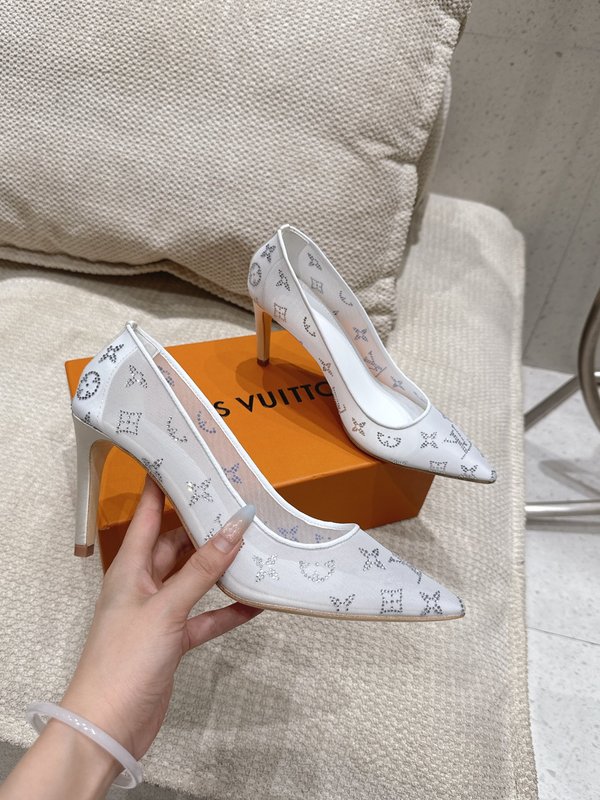 LV 메쉬 크리스탈 하이힐 펌프스 001-252418