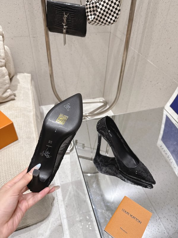 LV 메쉬 크리스탈 하이힐 프스 001-252419