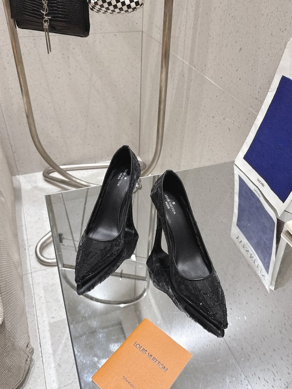 LV 메쉬 크리스탈 하이힐 프스 001-252419