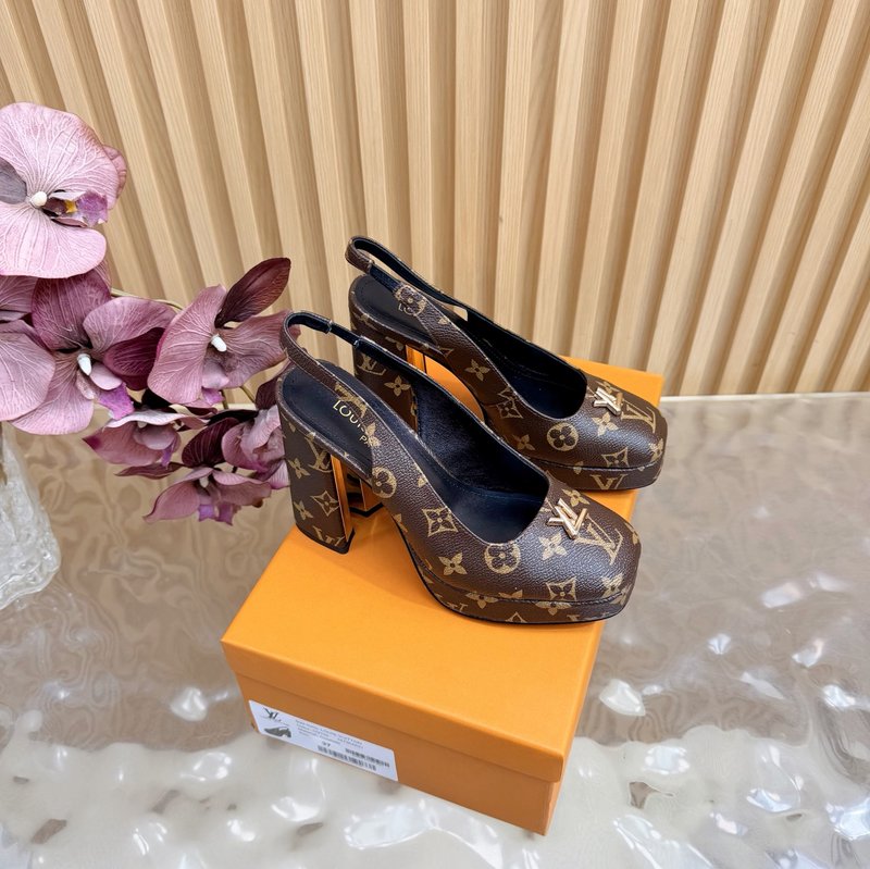 루이비통 모노그램 하이힐 슬리퍼 001-252445