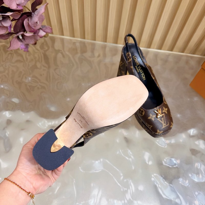 루이비통 모노그램 하이힐 슬리퍼 001-252445