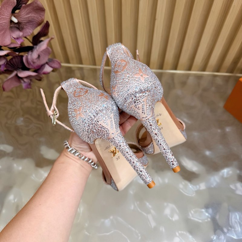 루이비통 메쉬 플랫폼 하이힐 샌들 001-252468