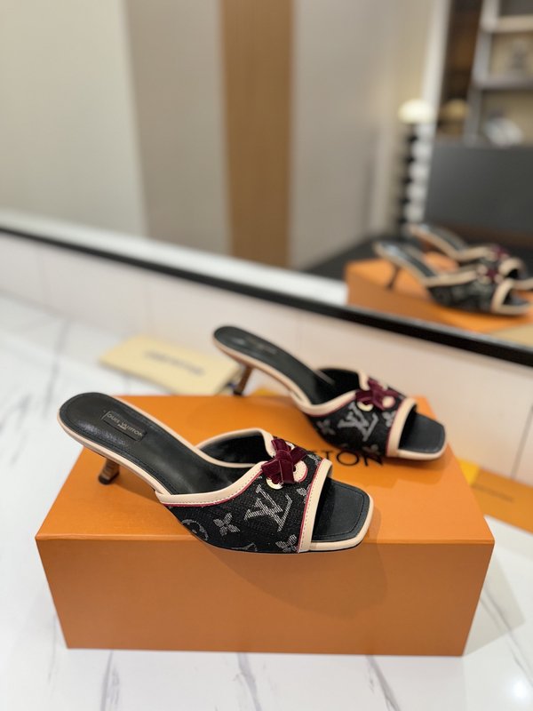 LV 모노그램 데님 스이스 하이힐 샌들 001-252499
