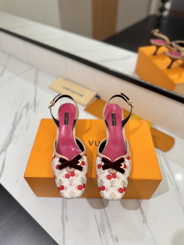 LV 모노그램 데님 하이힐 샌들 001-252503