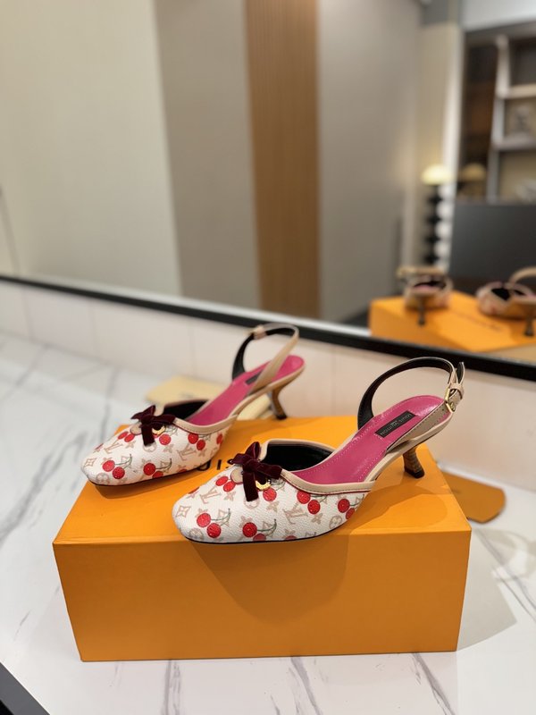 LV 모노그램 데님 하이힐 샌들 001-252503