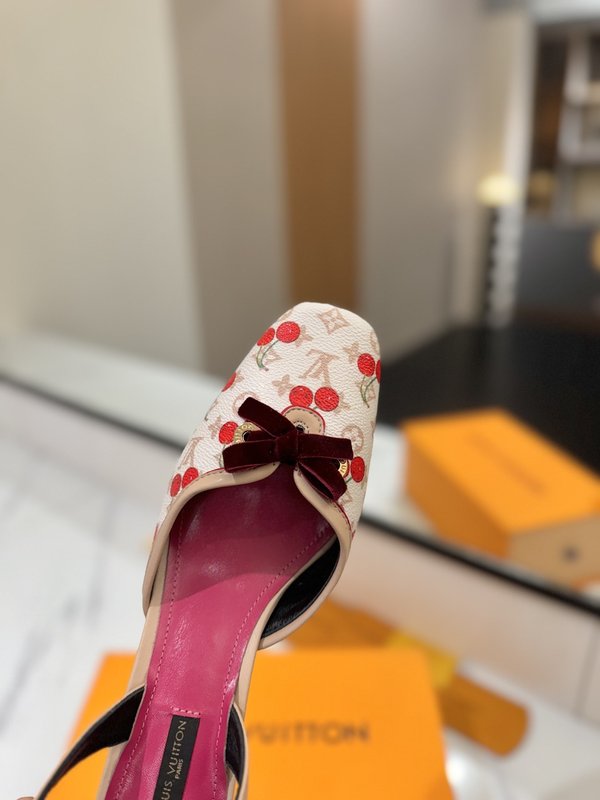 LV 모노그램 데님 하이힐 샌들 001-252503