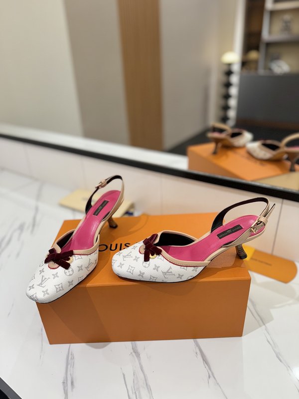 LV 모노그램 데님 하이힐 샌들 001-252508