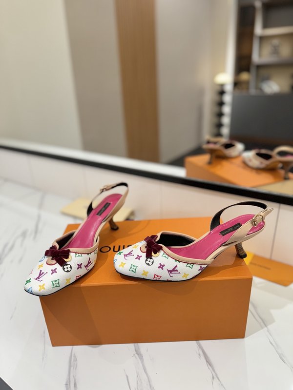 LV 모노그램 데님 하이힐 샌들 001-252510