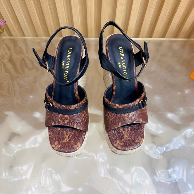 루이비통 에스파드리유 웨지 샌들 001-252516