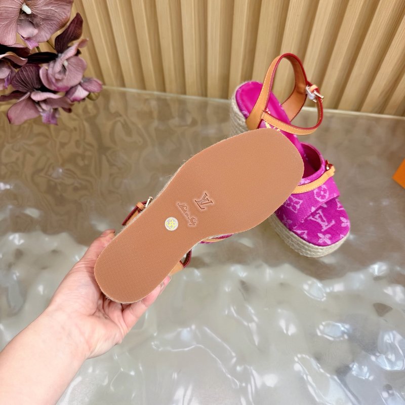 루이비통 에스파드리유 웨지 샌들 001-252517