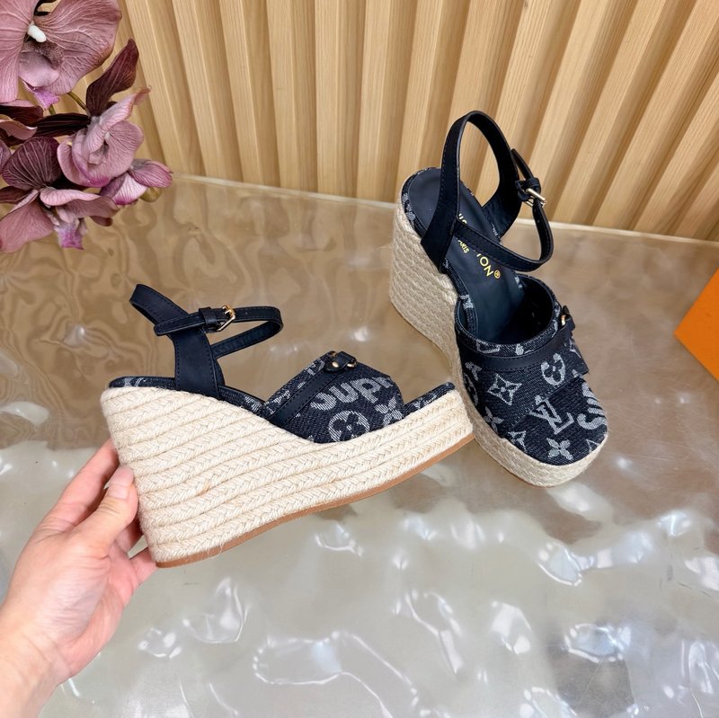 루이비통 에스파드리유 웨지 샌들 001-252519