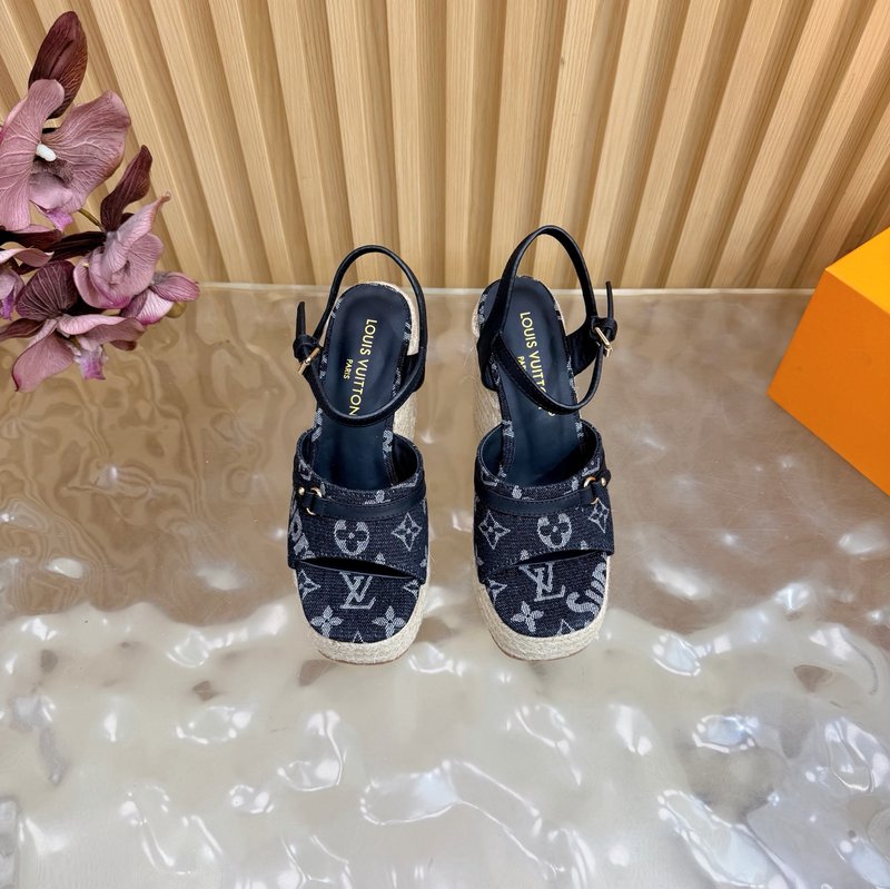 루이비통 에스파드리유 웨지 샌들 001-252519