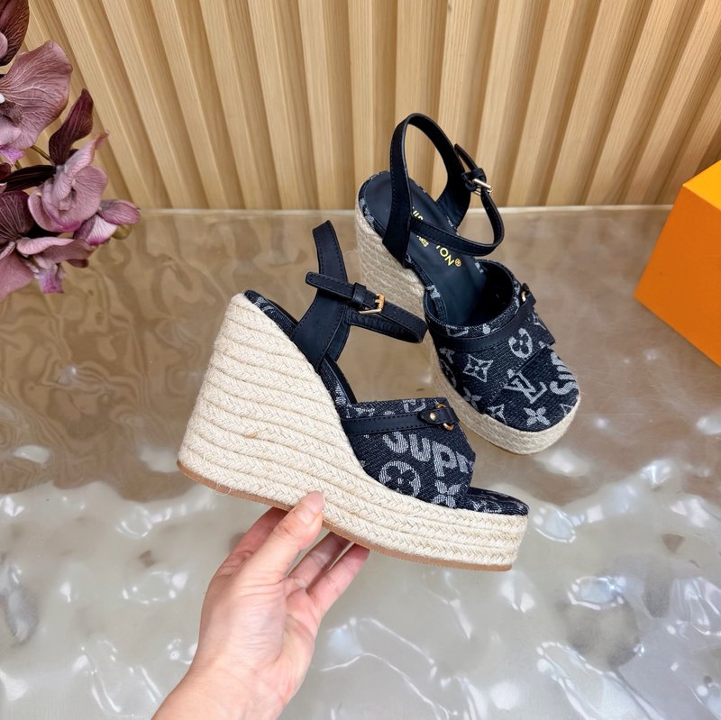 루이비통 에스파드리유 웨지 샌들 001-252519