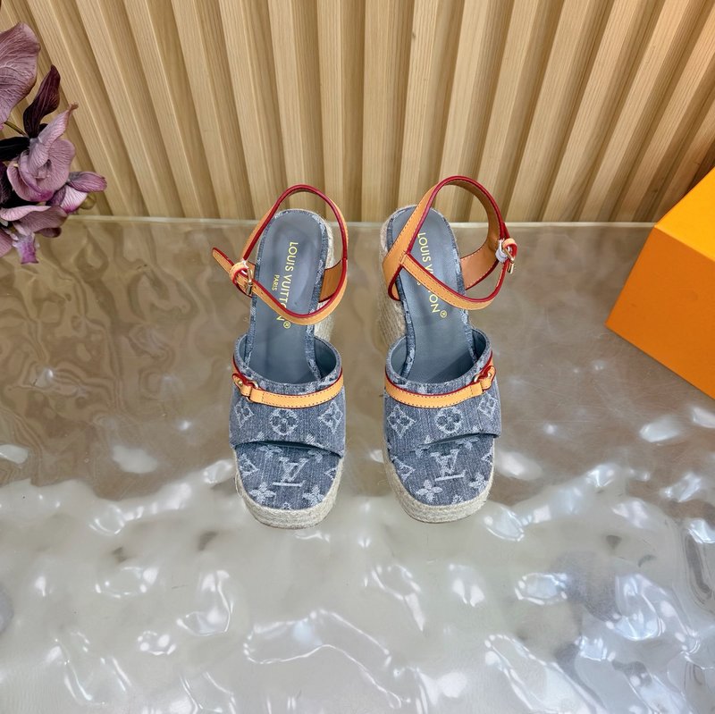 루이비통 에스파드리유 웨지 샌들 001-252520