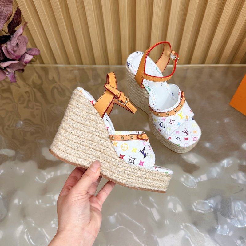 루이비통 에스파드리유 웨지 샌들 001-252522