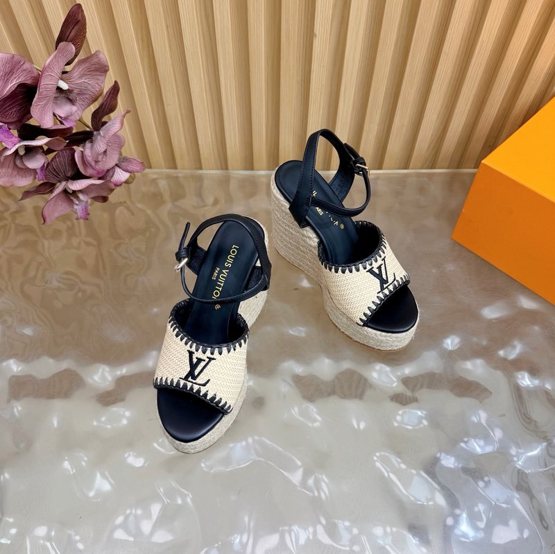 루이비통 에스파드리유 웨지 샌들 001-252528
