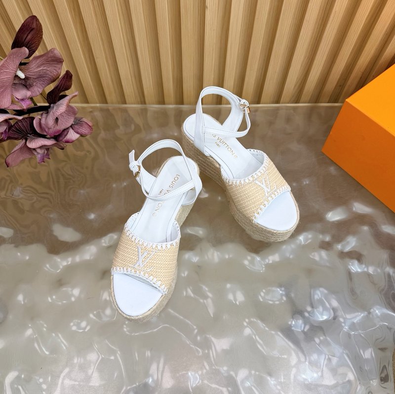 루이비통 에스파드리유 웨지 샌들 001-252530