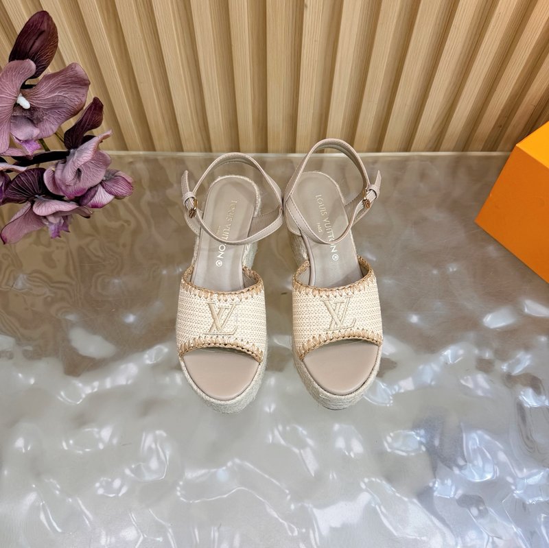 루이비통 삼색 에스파드리유 웨지 샌들 001-252531