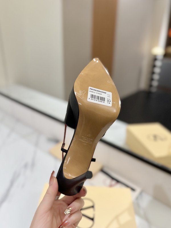 발렌티노 V 로고 메탈 버클 뾰족구두 하이힐 샌들 001-252628