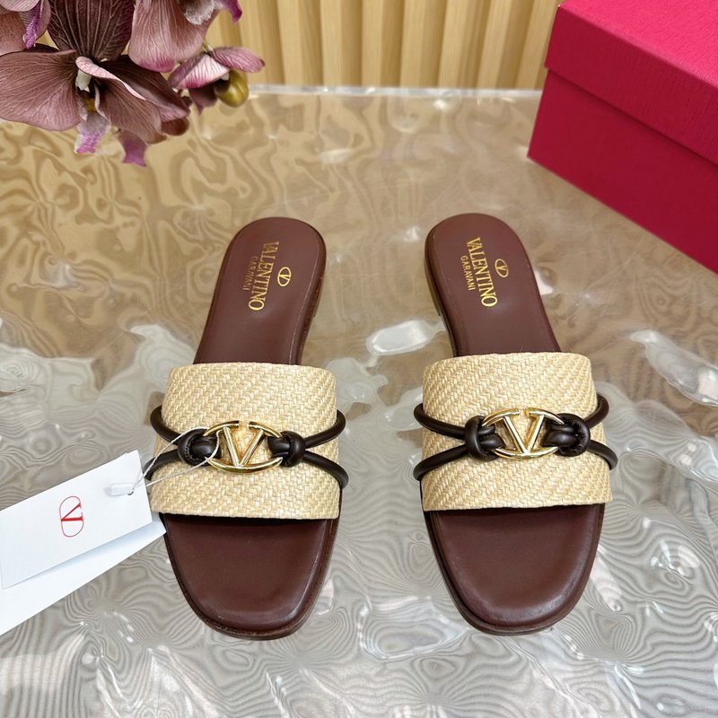 발렌티노 웨빙 플랫 샌들 001-252733