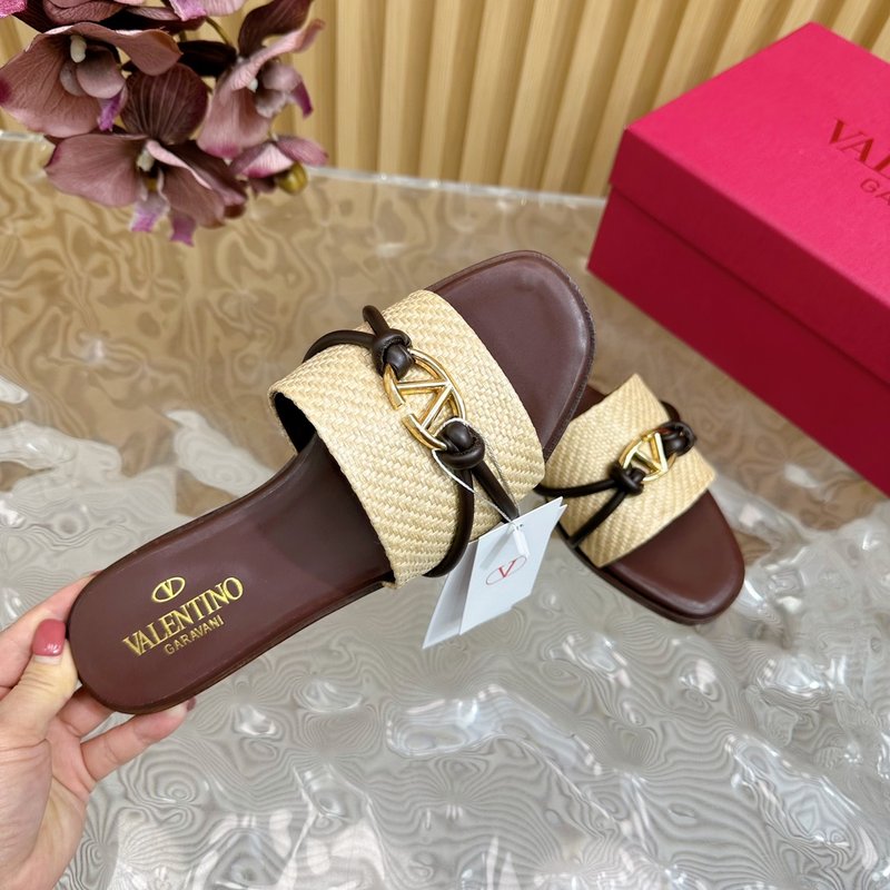 발렌티노 웨빙 플랫 샌들 001-252733