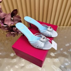 발렌티노 실크 하트 스트랩 하이힐 샌들 001-252794