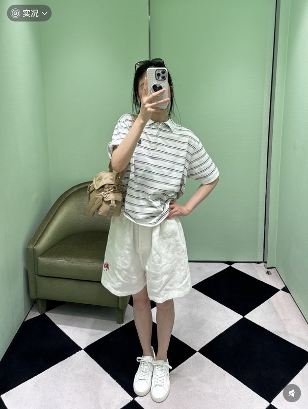 프라다 여름 스트라이프 폴로 반팔 티셔츠 001-255581
