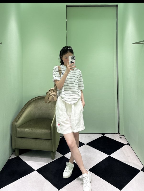 프라다 여름 스트라이프 폴로 반팔 티셔츠 001-255581
