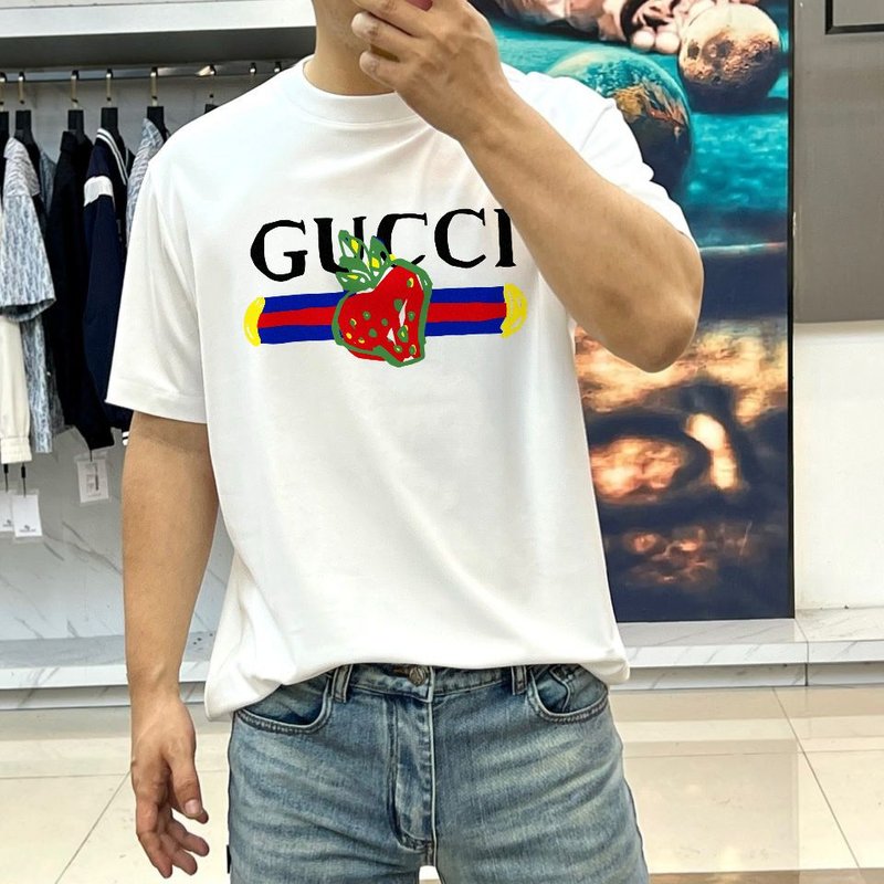 구찌 여름 신상 라운드넥 반팔 티셔츠 001-255609