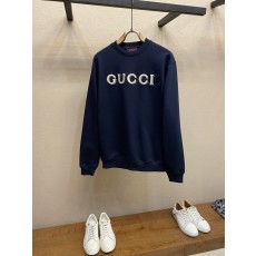 구찌 네이비 자수 라운드넥 헤비웨이트 스웨트셔츠 001-255648