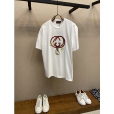 구찌 더블 G 자수 코튼 반팔 티셔츠 001-255669
