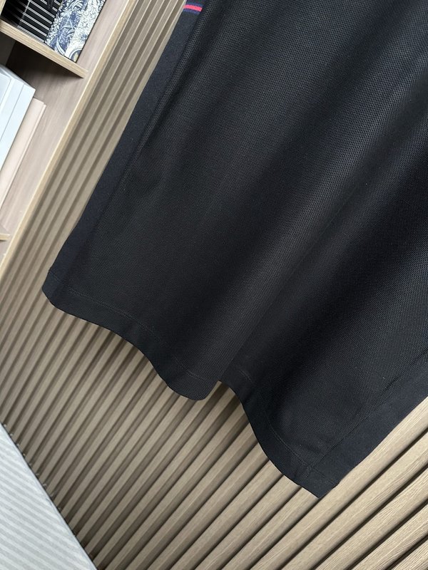 구찌 레드 블루 컬러 블록 폴로 셔츠 001-255683