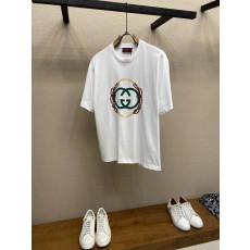 구찌 더블 G 승마 프린트 라운드넥 반팔 티셔츠 001-255691