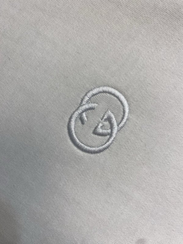 구찌 더블 G 자수 라운드넥 니트 면 티셔츠 001-255698