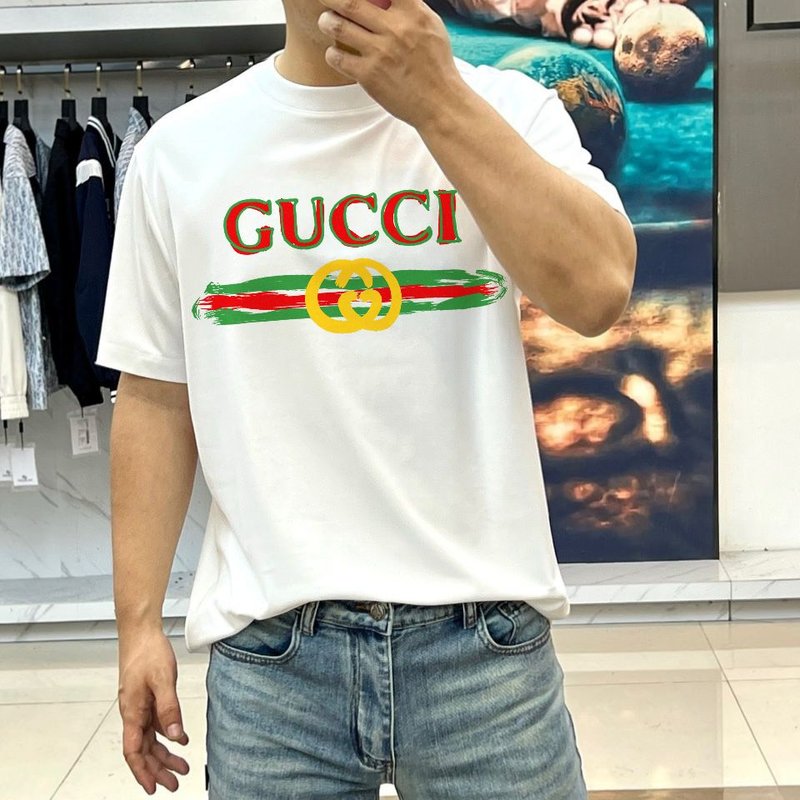 구찌 여름 신상 라운드넥 반팔 티셔츠 001-255706