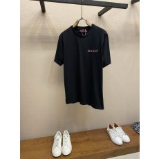 구찌 평면 니트 면 라운드넥 반팔 티셔츠 001-255729