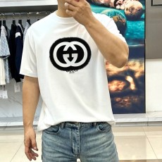 구찌 남성용 여름 라운드넥 반팔 티셔츠 001-255748