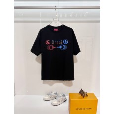 구찌 플릿 컬러 더블 G 프린트 라운드넥 반팔 티셔츠 001-255777