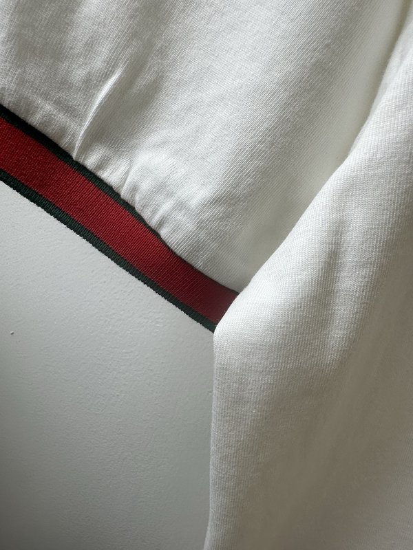 구찌 레터 자수 코튼 반팔 티셔츠 001-255805