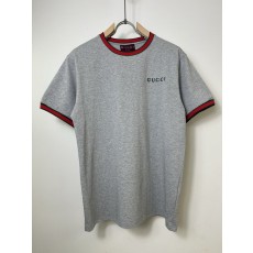 구찌 레터 자수 라운드넥 반팔 티셔츠 001-255806