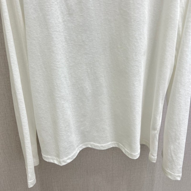 컬러 포인트 라운드넥 긴팔 티셔츠 001-256061