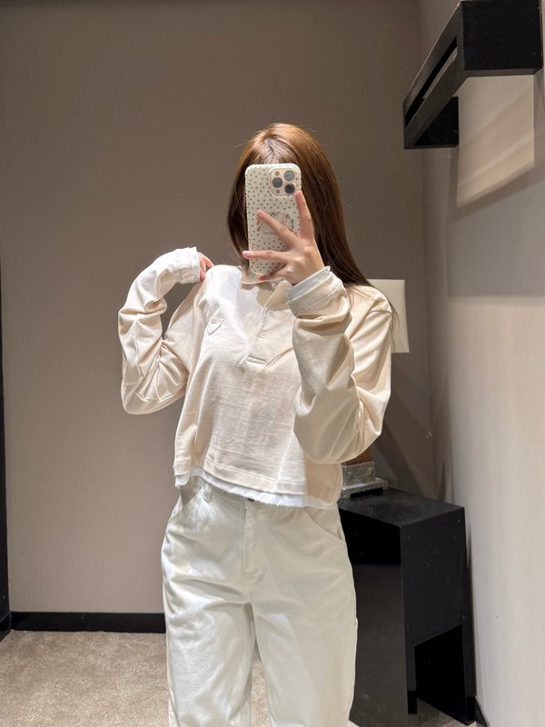 가짜 투피스 숏 기장 폴로 셔츠 001-256100
