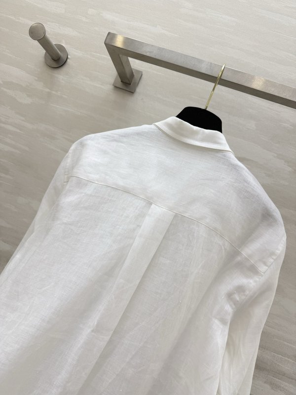 프라다 린넨 루즈핏 컬러 셔츠 001-256145