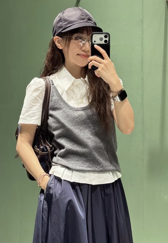 프라다 하이브랜치 면 셔츠 숏 기장 001-256159