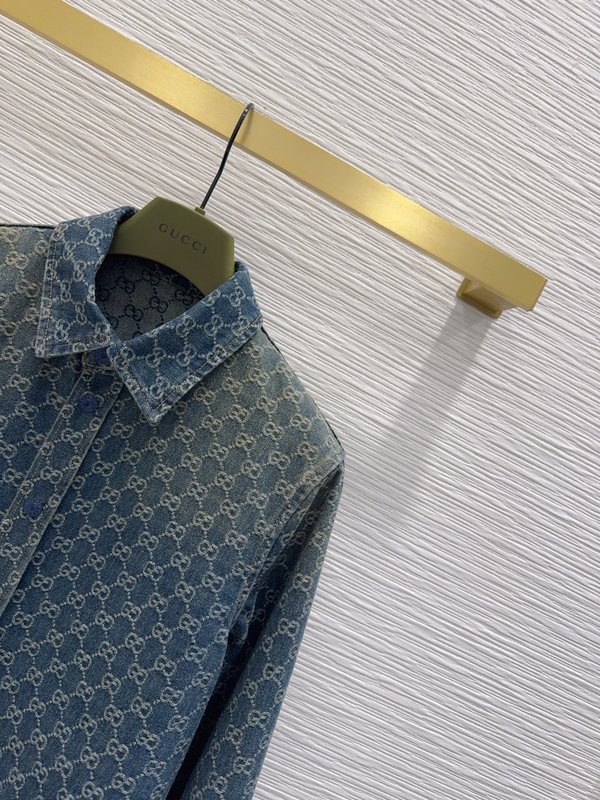 하이핏 데님 셔츠 001-256192