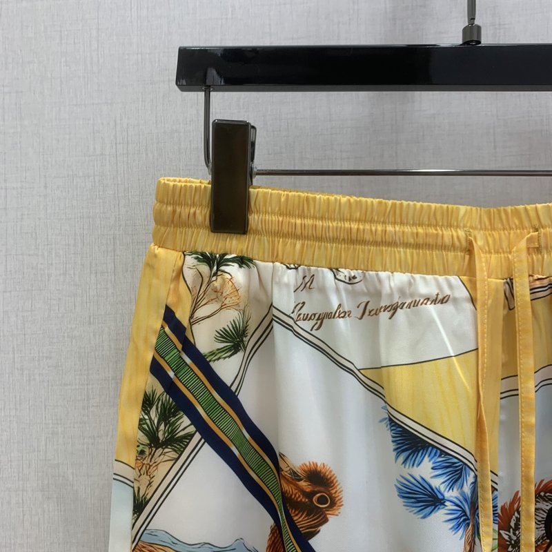 실 프린팅 끈 조절 반바지 001-256400