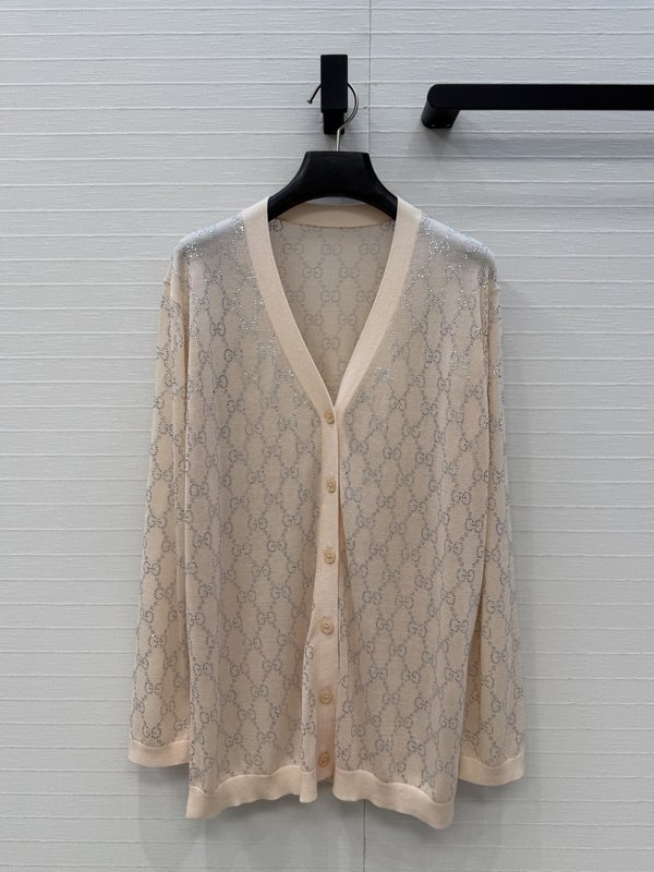 구찌 크리스탈 GG 니트 가디건 001-256407