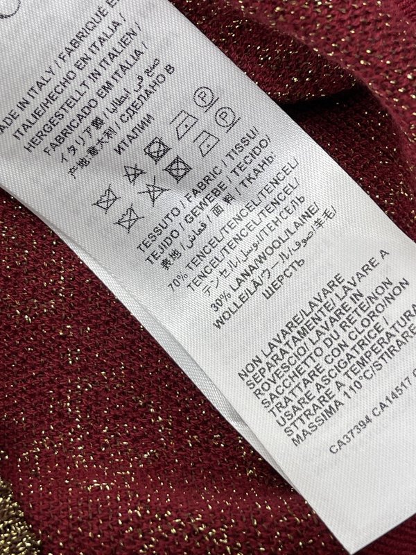 구찌提花圆领针织短袖 001-256429