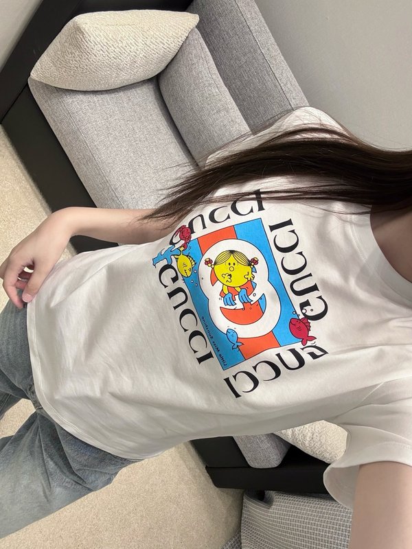 구찌 콜라보 카툰 프린트 반팔 티셔츠 001-256474