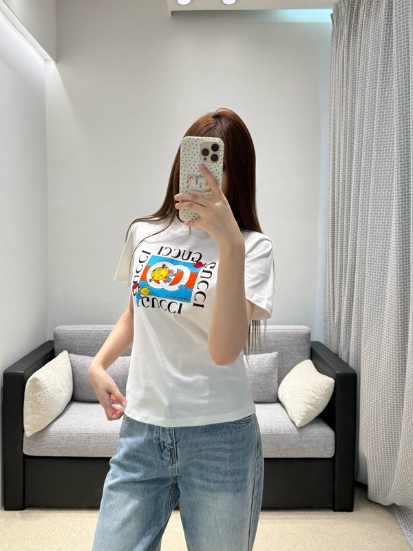 구찌 콜라보 카툰 프린트 반팔 티셔츠 001-256474